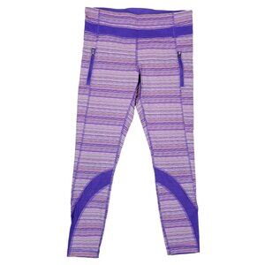 Lululemon Inspire Tight II Mesh Space Dye Twist Iris Flower Pink Shell Sz 8